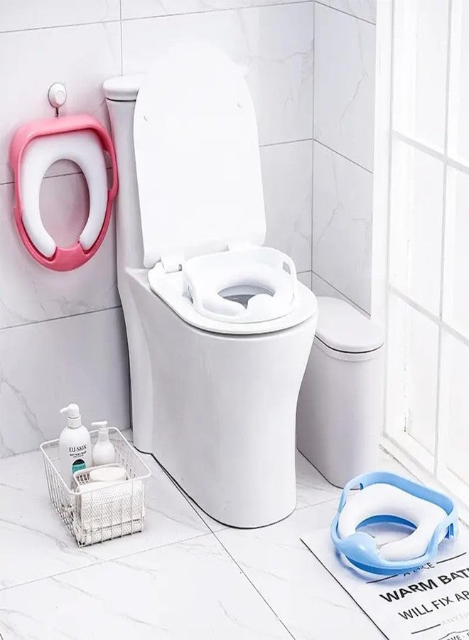 ATCAN Baby Potty Training Seat - Kids Toilet Seat 1-5 Years with Anti-Slip Buckle, 4 Anti-Skid Pads, Removable PVC Soft Cushion, Safety Handles, Safe Toilet Trainer Ring for Boys & Girls - Image 2