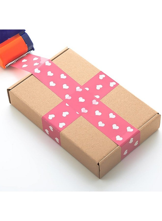 Arvakr Designer Cute Packing Tape Colorful Printing Shipping Tape Carton Decorative Tape For Sealing Boxes Heart Pink 1.77 X 110 Yd - Image 4