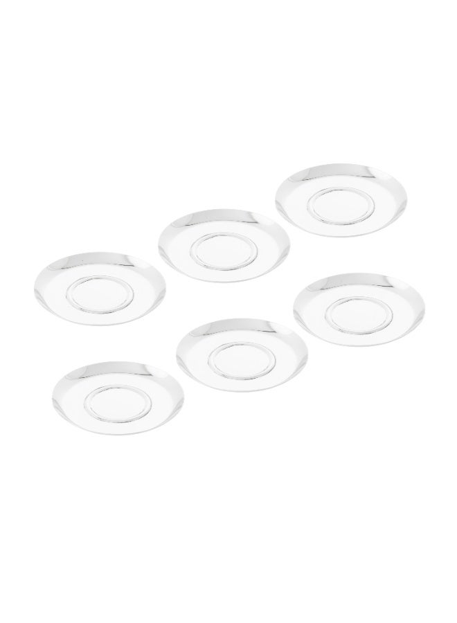 ماكسيما طقم صحون ستانلس ستيل لكأس الشاي 6 قطع - Image 2