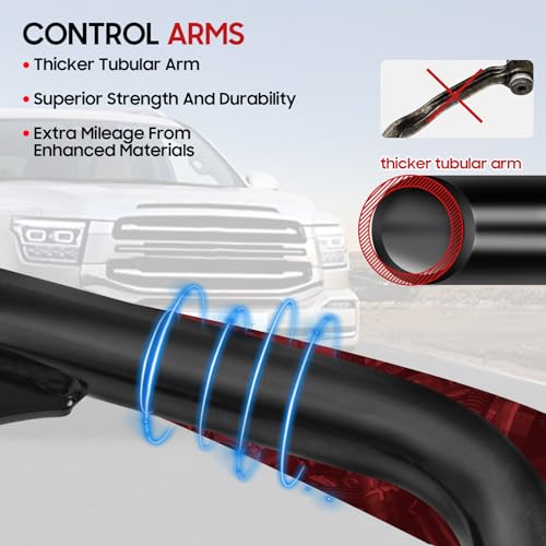 Autoptzxd 2-4" Front Upper Control Arm for Ram 1500 2006-2022, Suspension Adjustable Control Arms with Ball Joint fit for Dodge 1500 2WD 4WD - Image 4