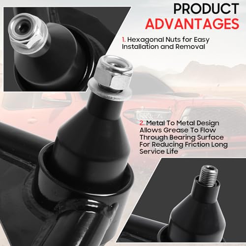 Autoptzxd 2-4" Front Upper Control Arm for Ram 1500 2006-2022, Suspension Adjustable Control Arms with Ball Joint fit for Dodge 1500 2WD 4WD - Image 5