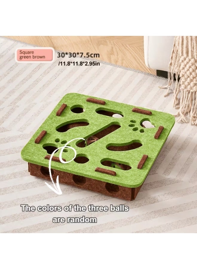 sharjah pigeon Cat Entertainment Box - Interactive Scratching and Digging Construction Site with Paw Prints - Image 4
