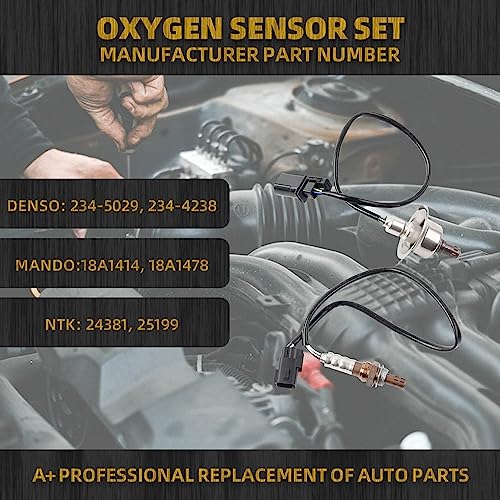 Dasbecan Upstream & Downstream Oxygen Sensor 234-5029 234-4238 Compatible with KIA Sportage Sorento Optima Rando Forte 5 Koup 2.0L 2.4L & Hyundai Tucson Sonata Santa Fe 2.0 2.4 Non-Turbo - Image 2