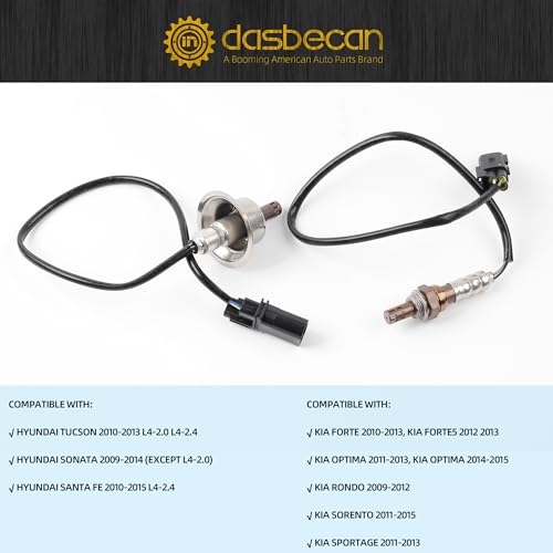 Dasbecan Upstream & Downstream Oxygen Sensor 234-5029 234-4238 Compatible with KIA Sportage Sorento Optima Rando Forte 5 Koup 2.0L 2.4L & Hyundai Tucson Sonata Santa Fe 2.0 2.4 Non-Turbo - Image 3