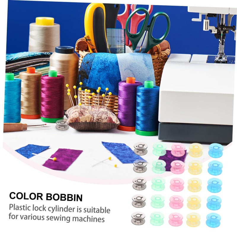 Sewing Machine Bobbin Kit 25 Pieces Plastic Bobbin Spools With Storage Case For Household Sewing - Image 4