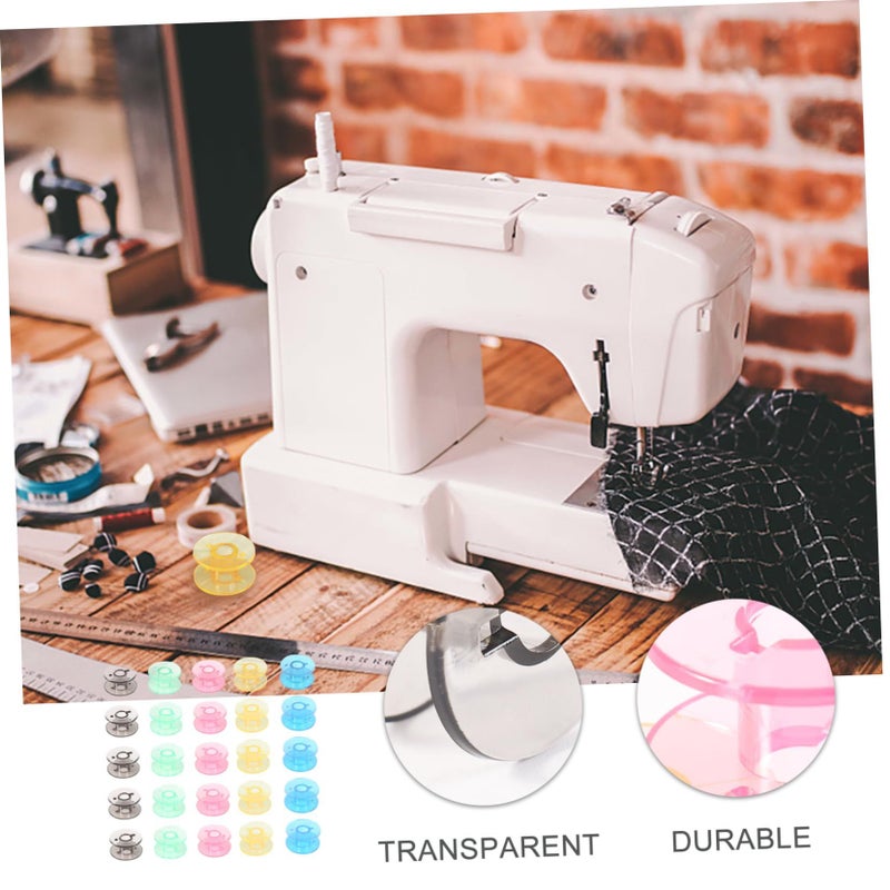 Sewing Machine Bobbin Kit 25 Pieces Plastic Bobbin Spools With Storage Case For Household Sewing - Image 3