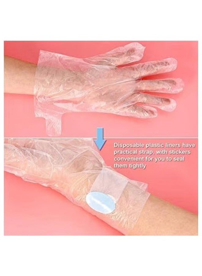 200 Pieces Paraffin Wax Bath Liners Hands Feet No Leakage Plastic Hand Foot Covers Disposable Therapy Bags Spa Pedicure Accessories For Women Men