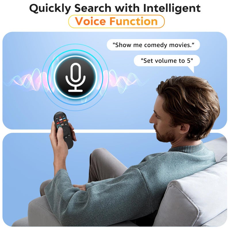 OMAIC Voice Remote Control for Vizio-Smart-TV-Remote-Replacement XRT270 for Vizio FHD 4K Quantum D/P/M/V-Series Smart TV - Image 3