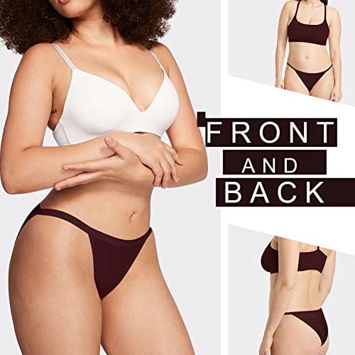 LEVAO Women's Bikini Panties Cotton Underwear, Plus Size High Cut String Ladies Cheeky Underwear Multipack 6 Pack - Image 4