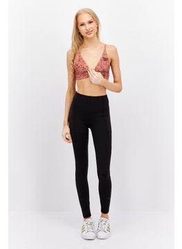 Reebok Women Printed Non Padded Sports Bra, Peach  - Image 4