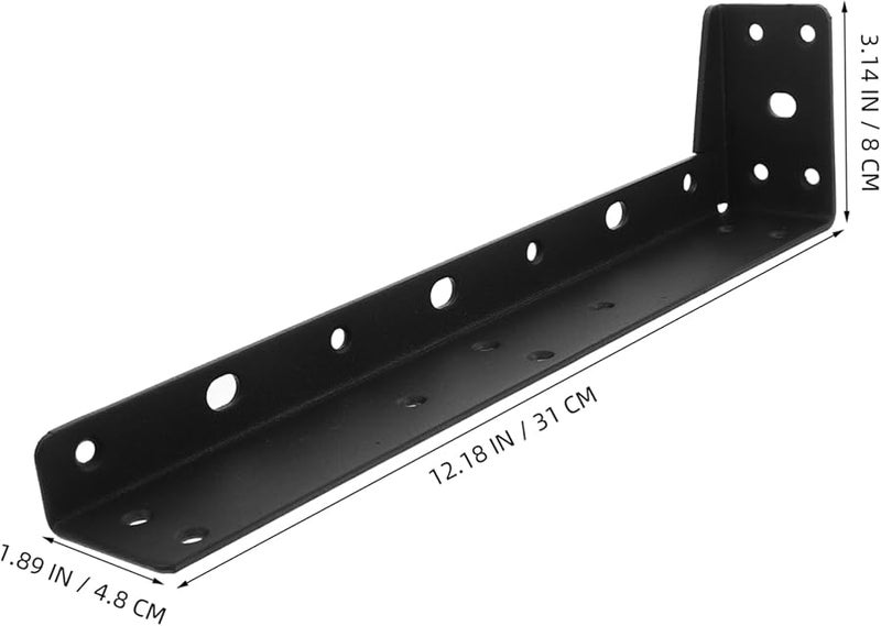 قوس رف ثقيل أسود مثبت على الحائط للأرفف - Image 3