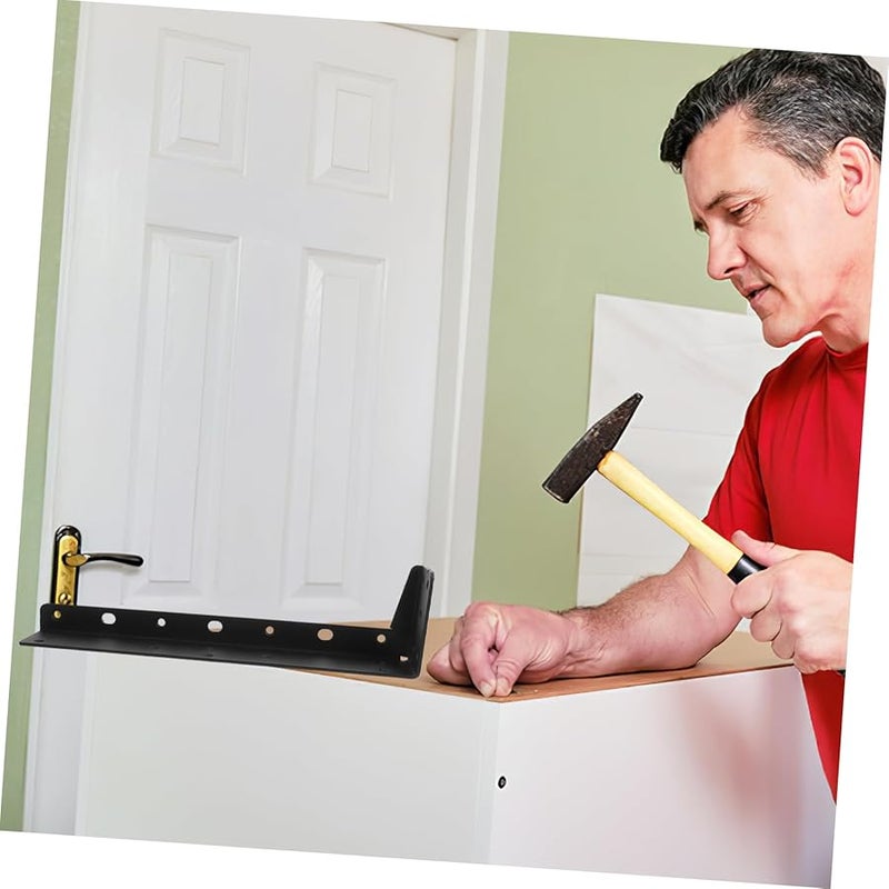 قوس رف ثقيل أسود مثبت على الحائط للأرفف - Image 5