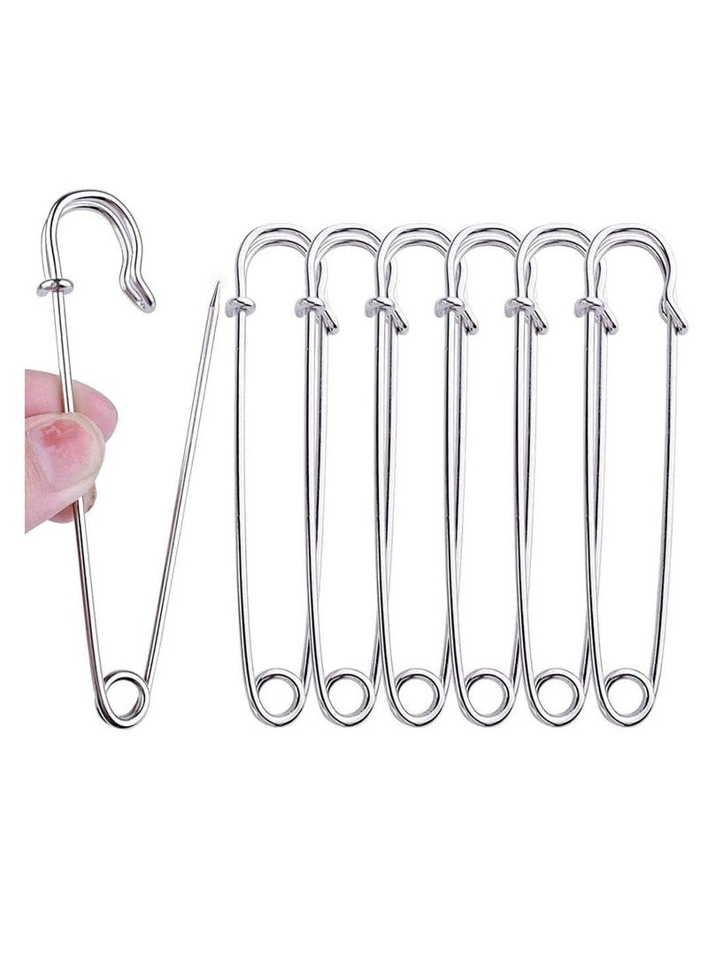 Premify Strong Safety Pins for Clothes, Large Safety Pins 4 Inch, 30 Pcs Heavy Duty Carpet Pins, 100mm Kilt Pins, Stainless Steel Large Safety Pins for Blankets Crafts Skirts Kilts Brooch Making - Image 4