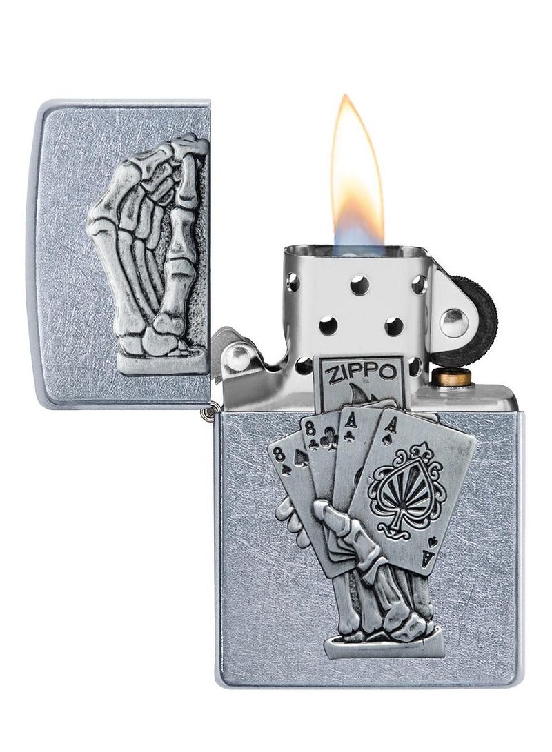 Zippo Mans Hand Surprise Emblem Design Street Chrome Windproof Lighter - Image 2