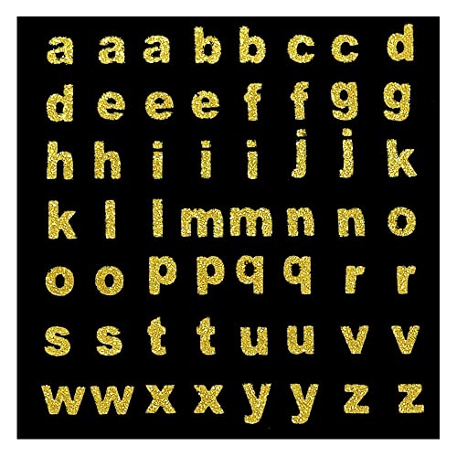 Comet Busters Self-Adhesive Glitter Alphabet Stickers for Art & Craft, Decorations, Project Work, School Work (STK01-4) (Gold3) - Image 1