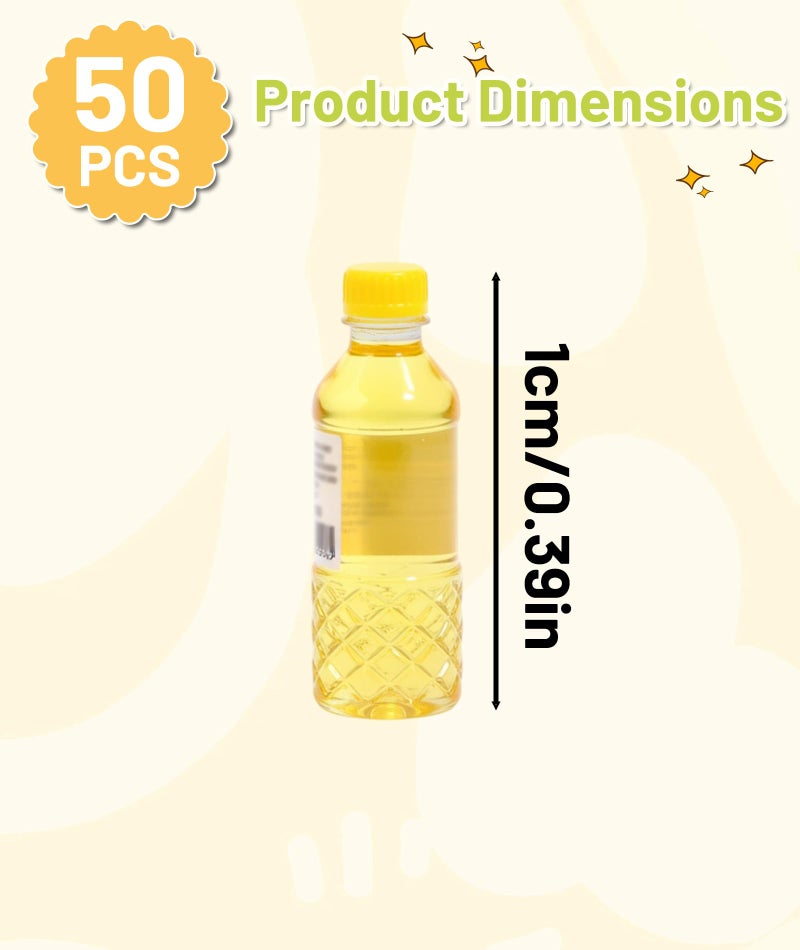 BharatBazaar 50Pcs Miniature Bottles, Miniature Decorative Items for Dollhouse, Garden and Office Decor, Resin Bottle Figurines Miniatur Toys - Image 2