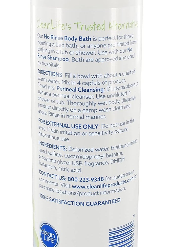No Rinse Clean Life No Rinse Body Bath - Pack of 3, 16 oz Bottles - Alcohol-Free and Paraben-Free - Image 2