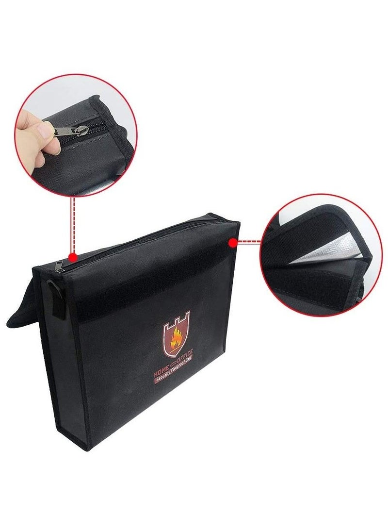 Rubik Fireproof Briefcase Bag Large Capacity with Covered Zipper and Shoulder Strap for Fire Safety Security of A4 Documents Laptop Macbook Cash Money Passports Cards for Home Office 38x28cm  - Image 5