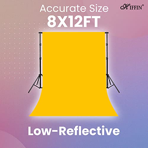 HIFFIN 8x12 Ft, Yellow Professional Backdrop for Background Photography Background Stand for Photo Light Studio Accurate Size 8x12 Ft - Image 4
