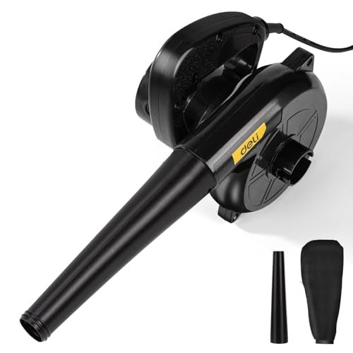 Deli DL-GF03-E1 500W Electric Air Blower 13000 RPM & 220V~240V with Switch Locking Blow Suction Dual Function for Home Office Car Pc Computer Garage Patio Garden Leaf Trash Cleaning (2.0 m3/min) - Image 1