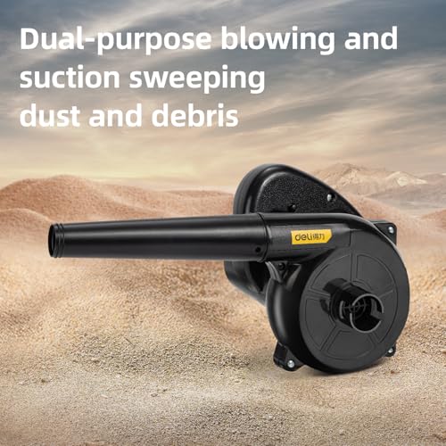 Deli DL-GF03-E1 500W Electric Air Blower 13000 RPM & 220V~240V with Switch Locking Blow Suction Dual Function for Home Office Car Pc Computer Garage Patio Garden Leaf Trash Cleaning (2.0 m3/min) - Image 4