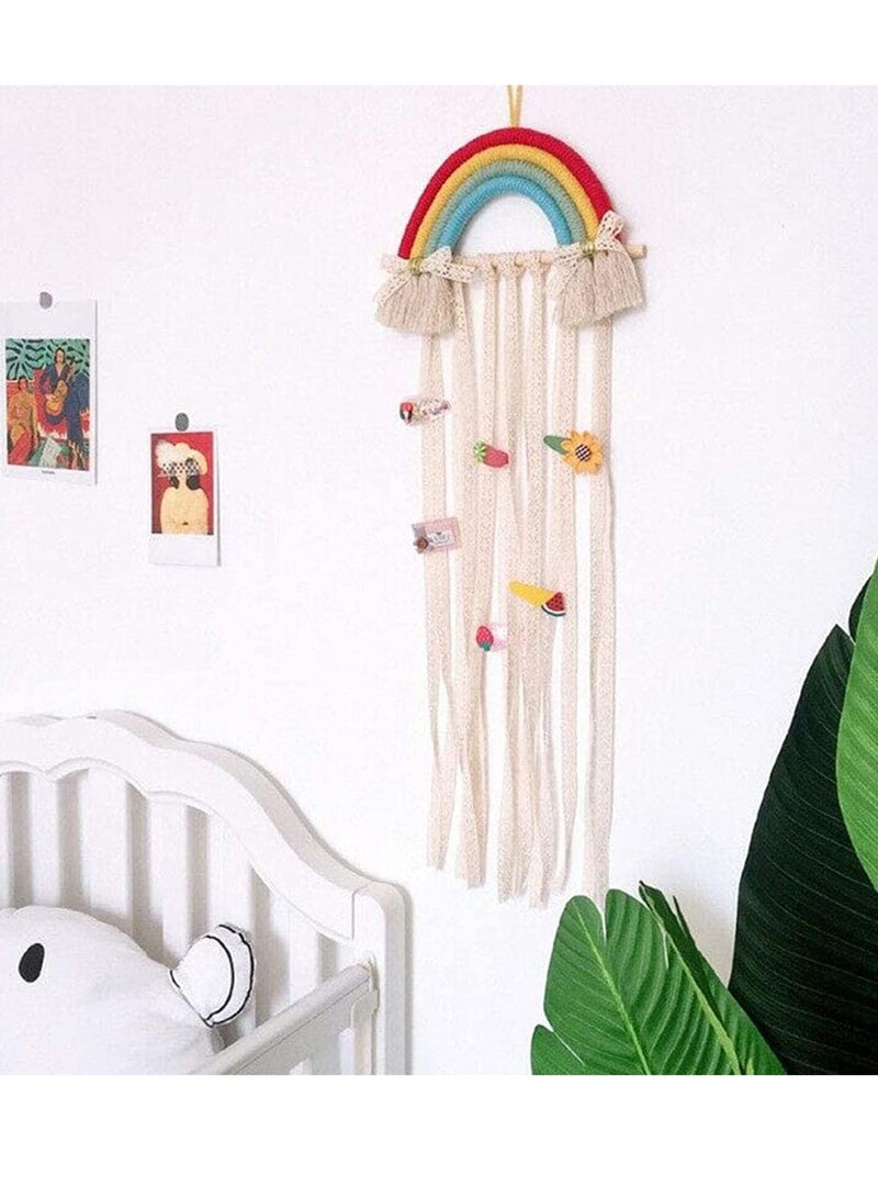 SOLARAE Hair Accessories Organiser, Holder for Girls, Headband Holder Cushion for Girls, Hair Clip Holder Organiser for Girls Bedroom, Wall Hanging Clips Accessories Storage Stand - Image 3