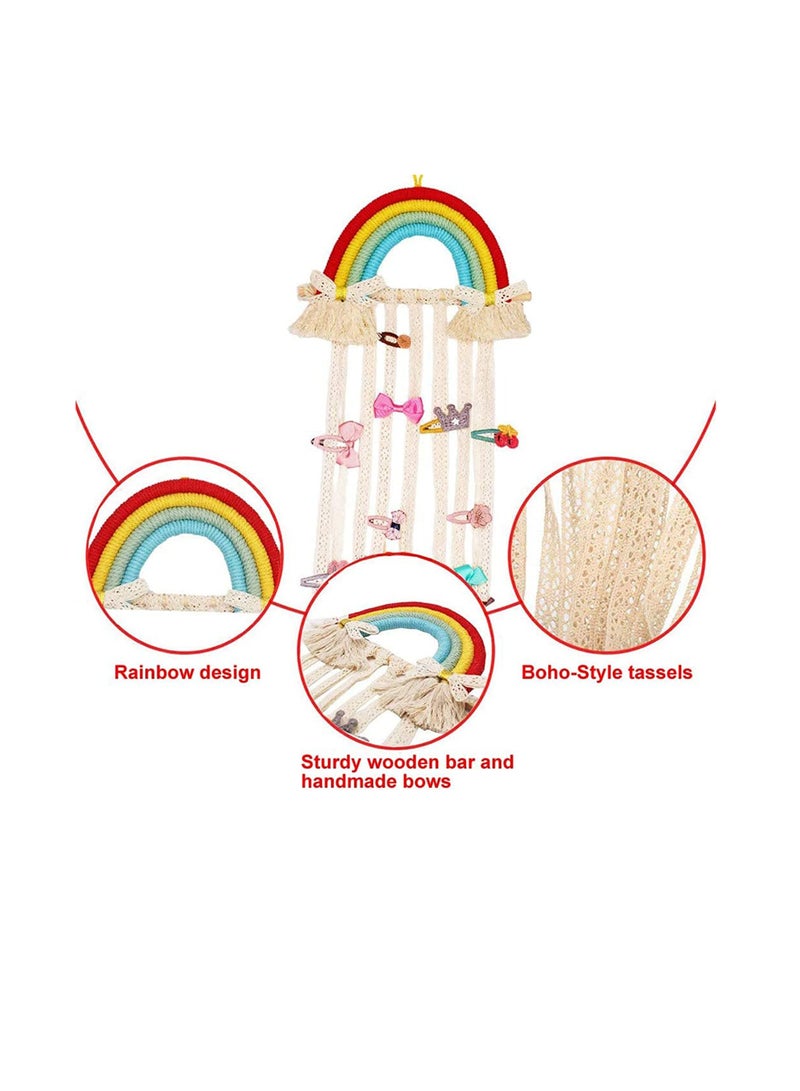 SOLARAE Hair Accessories Organiser, Holder for Girls, Headband Holder Cushion for Girls, Hair Clip Holder Organiser for Girls Bedroom, Wall Hanging Clips Accessories Storage Stand - Image 2