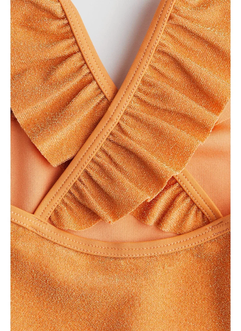 اتش اند ام Flounce-trimmed swimsuit