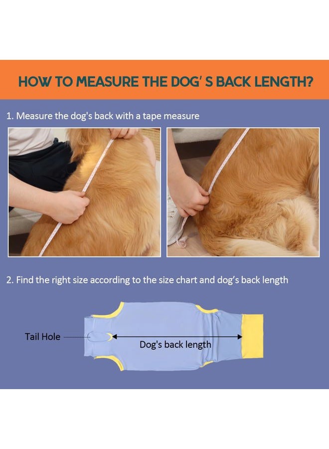 Avont Dog Surgery Recovery Suit, Post-Spay/Neuter Onesie for Female/Male Puppies, Breathable Bodysuit Surgical Shirt E-Collar & Cone Alternative, Anti-Licking Protection for Wounds -Blue (3XS) - Image 2