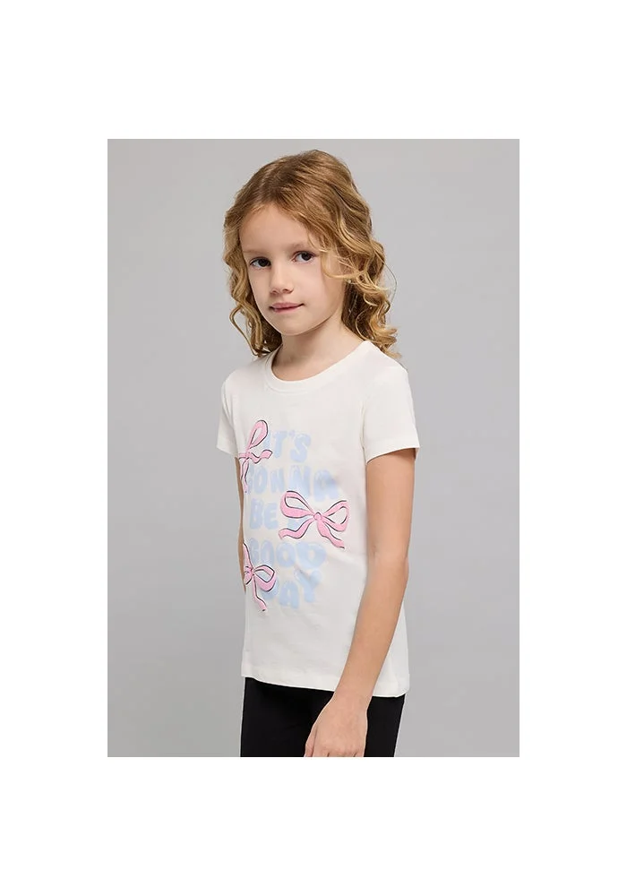 أر أند بي Printed T-Shirt with Crew Neck and Short Sleeves