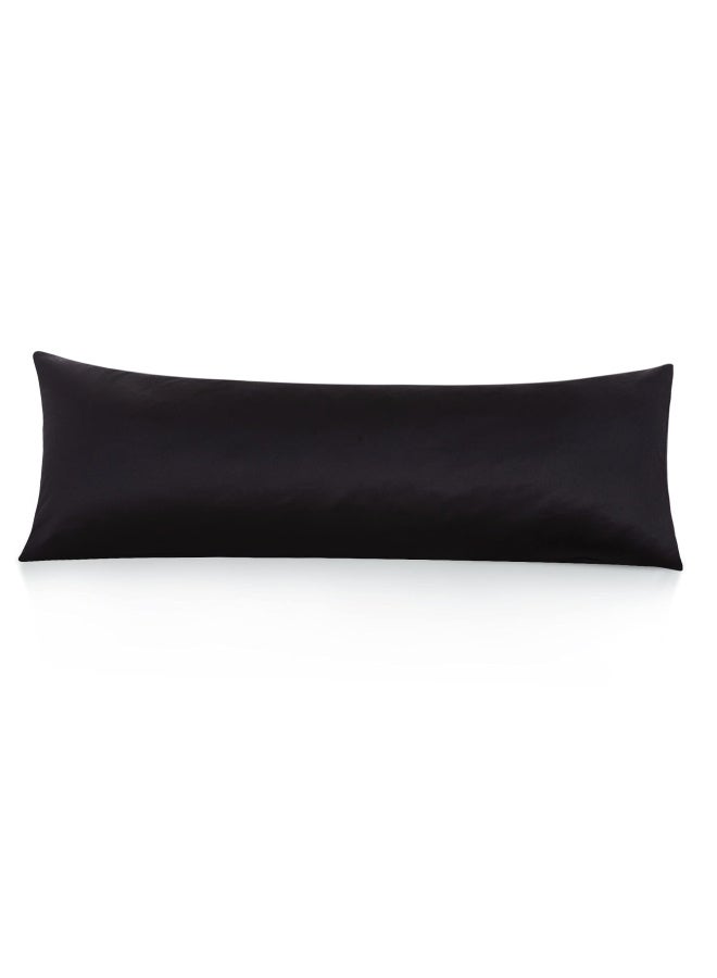 Leeden Cotton Body Pillow Cover  800 Thread Count  Ultra Soft And Breathable Body Pillowcase For Adults Pregnant Women  Envelope Closure  21 X 54  Long Pillow Case  Black 21 X 54 - Image 1