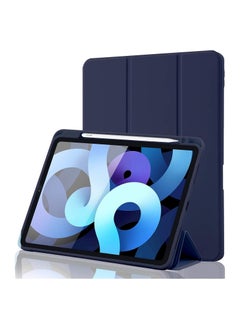 ELTRAZONE Hocase for Galaxy Tab S6 Lite 10.4 Case, PU Leather Tri-Fold Flip Case with Auto Sleep Wake Feature, Soft TPU Back Cover for Samsung Galaxy Tab S6 Lite 10.4" (SM-P610/P615) 2020 - Royal Purple Flowers  - Image 1