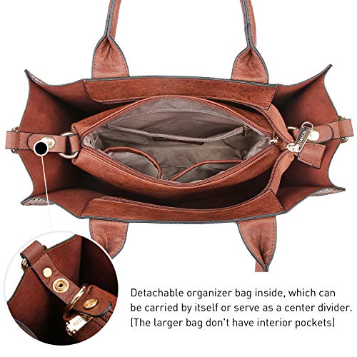 Dasein Purses Handbags for Women Tote Wallet Set Top Handle Satchel Shoulder Hobo Bag 3pcs - Image 5