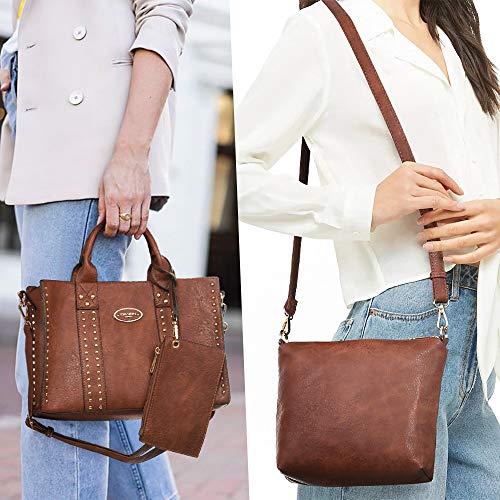 Dasein Purses Handbags for Women Tote Wallet Set Top Handle Satchel Shoulder Hobo Bag 3pcs - Image 2