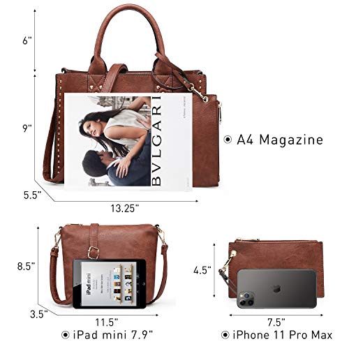 Dasein Purses Handbags for Women Tote Wallet Set Top Handle Satchel Shoulder Hobo Bag 3pcs - Image 4