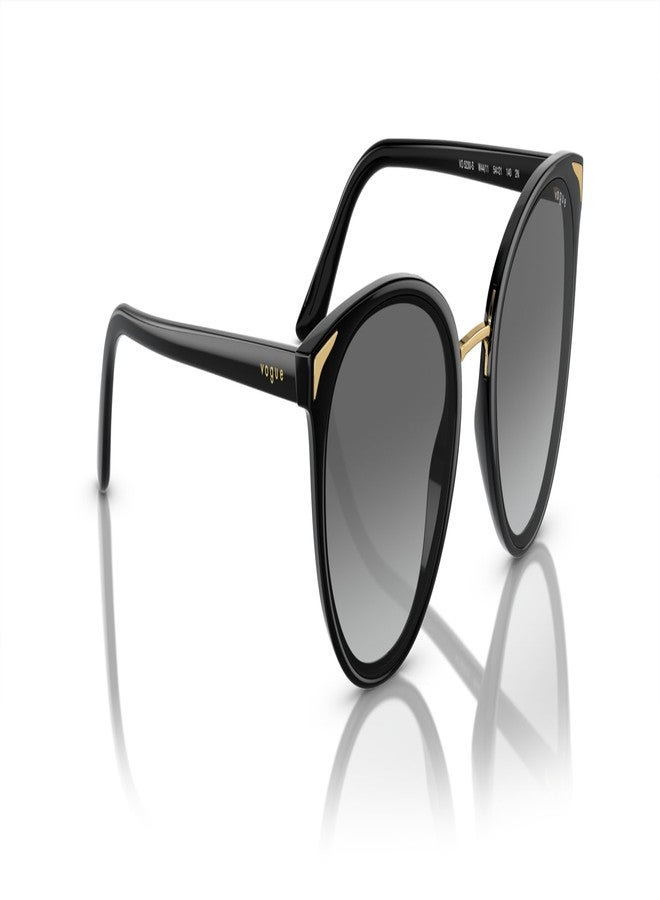 Vogue Eyewear Woman Sunglasses Black Frame, Grey Gradient Lenses, 54MM - Image 5