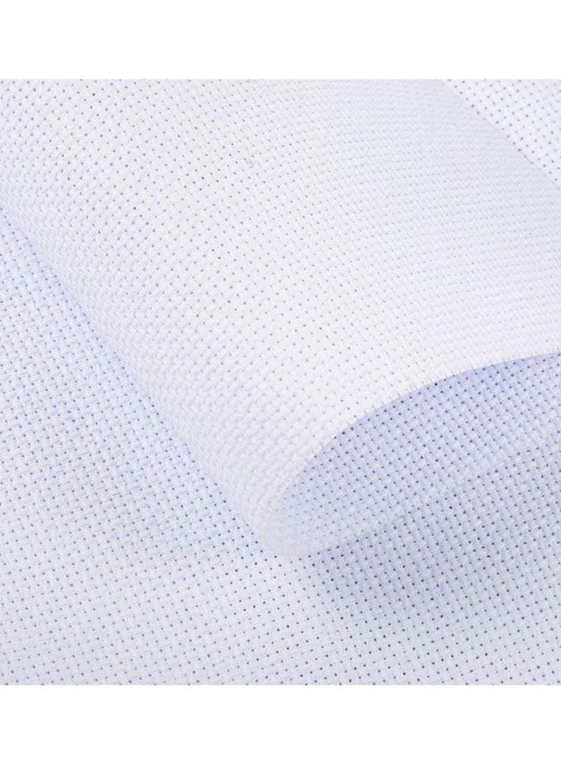 Captaintech Embroidery Cloth 7 Pieces Aida Cloth 14 Count Cross Stitch Fabric Embroidery Cloth Decoration White Classic 12 by 18 Inch - Image 5