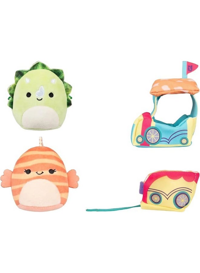 Squishmallows مجموعة ألعاب دمى سكووشمالوز ميكرومالوز تذكرة للركوب 4 قطع (6.5 سم) - Image 2
