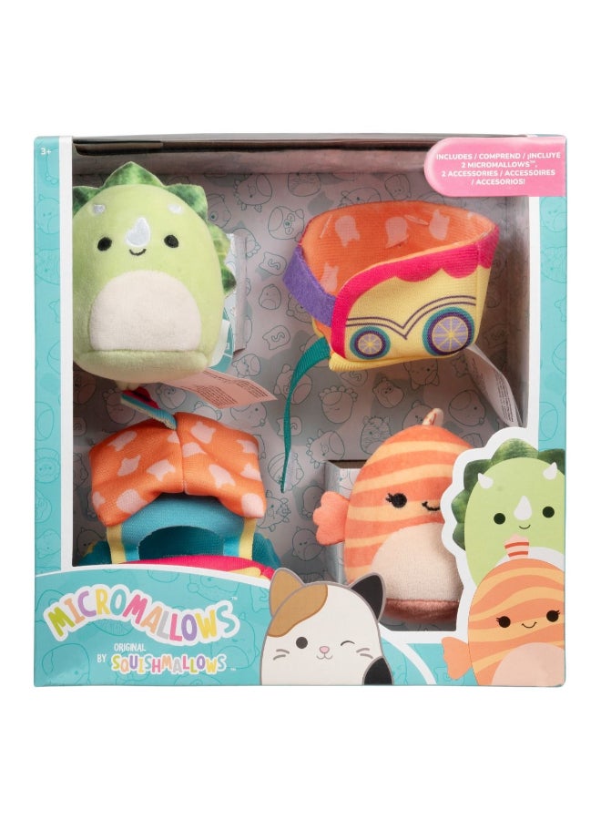 Squishmallows مجموعة ألعاب دمى سكووشمالوز ميكرومالوز تذكرة للركوب 4 قطع (6.5 سم) - Image 1