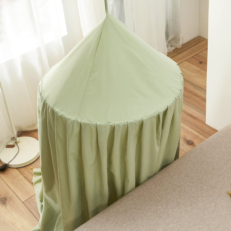 Mengersi Bed Canopy for Girls, Round Dome Canopy Curtains Room Decoration Princess Castle, Dreamy Mosquito Net Bedding (Sage Green) - Image 4