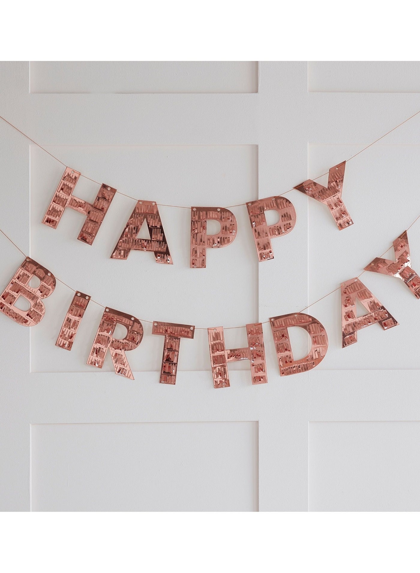 Rose Gold 'Eighteen' Wimpelkette – 1,7 M Lange Girlande Für Den 18. Geburtstag