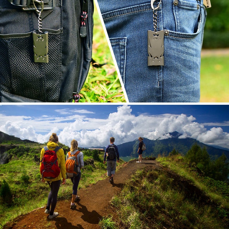 binboll Stainless Steel High Decibel Outdoor Life-Saving Emergency Whistle (Three Tubes Whistle~Gun) - Image 4