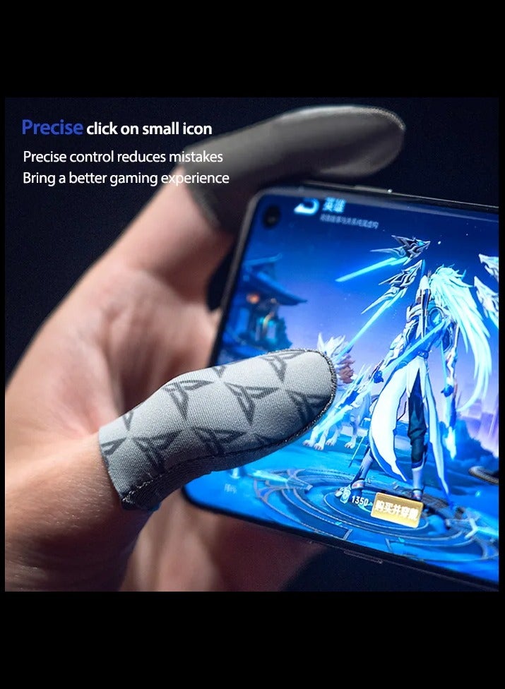 فلاي ديجي أكمام أصابع فلايديجي لايت P1 Lite للألعاب – سماكة 0.3 مم فائقة النحافة، قماش FlySilver فائق التوصيل، نايلون 40D عالي المتانة، حساسية عالية، مضادة للعرق والانزلاق – متوافقة مع آيفون، آيباد، ريدماجيك، سامسونج – مثالية لـ ببجي، كود ( زوج واحد - قطعتين) - Image 3