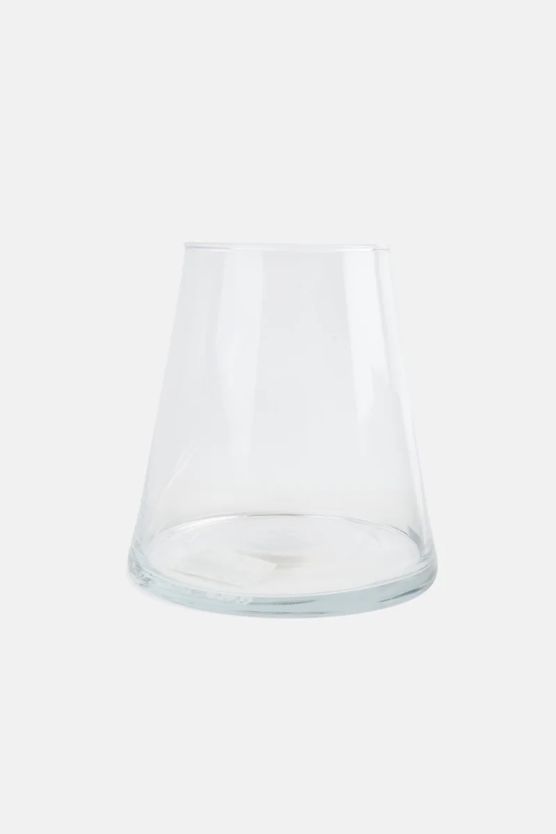 Muy Mucho Decorative Accent Glass Vase, Transparent