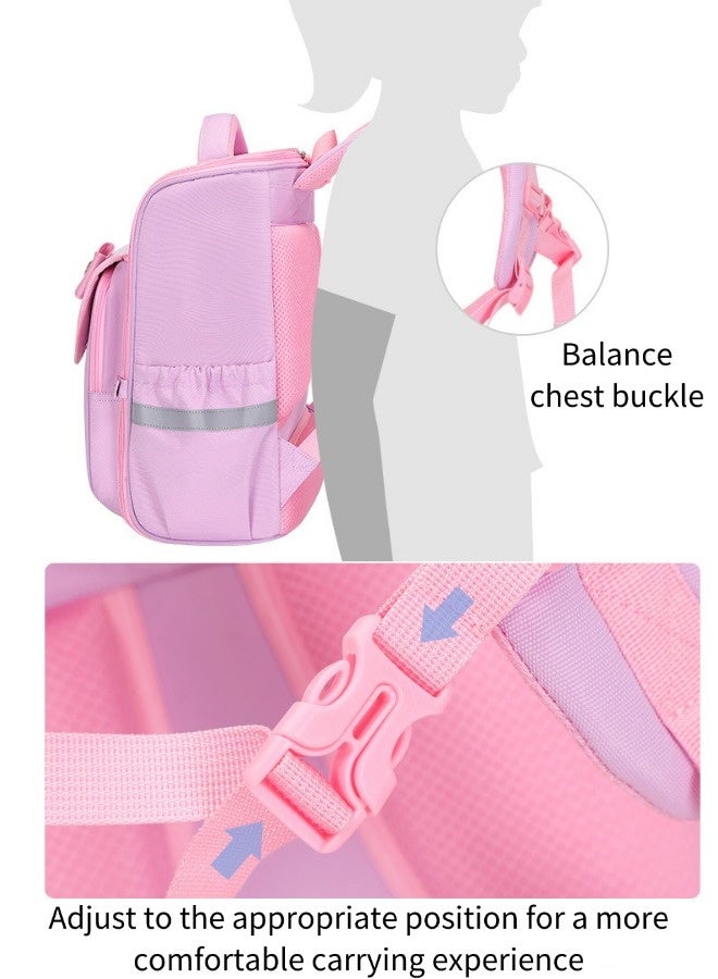فيكسبلورن حقيبة ظهر أطفال عصرية، حقيبة مدرسية لطيفة، حقيبة حرم جامعي، حقيبة أطفال، هدية موسم العودة إلى المدرسة، حقيبة ظهر للأطفال، حقيبة طلابية، حقيبة أطفال (وردي) - Image 5