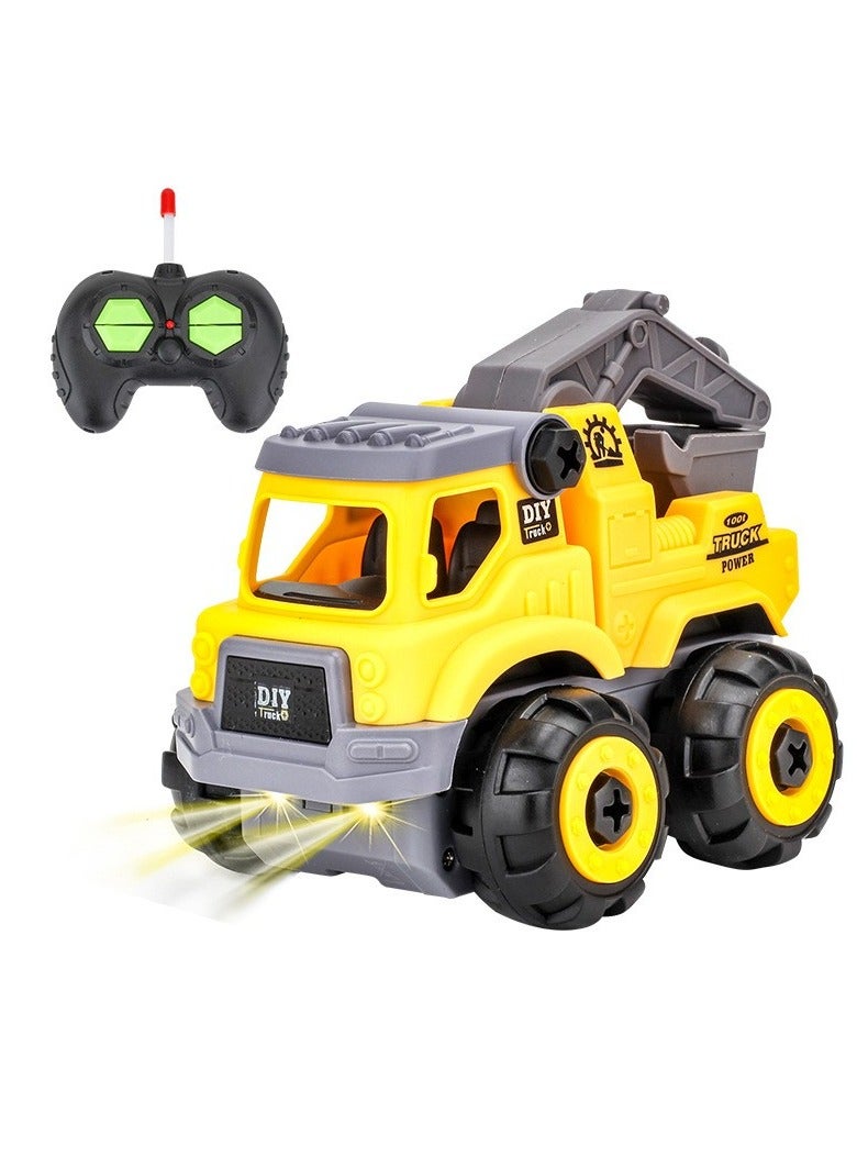 Remote - Controlled Engineering Rescue Toy Car with Detachable and Assemble - able Parts, Simulated Lights, Ideal for Children's Cognitive Development - Image 1