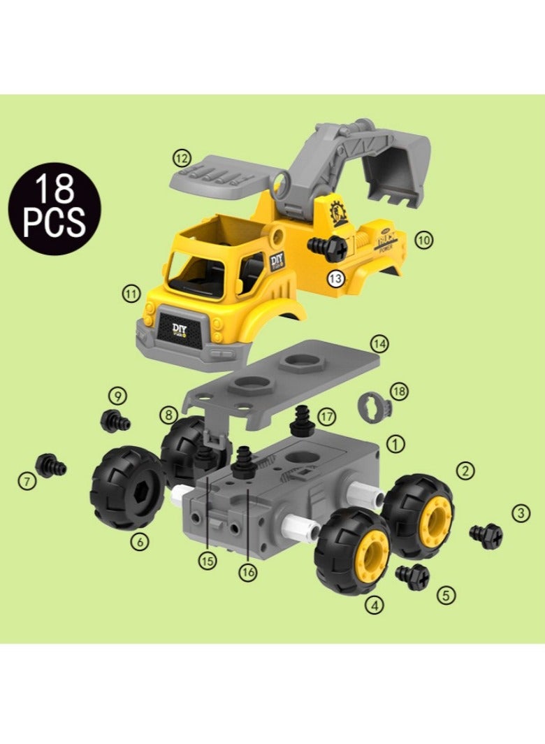 Remote - Controlled Engineering Rescue Toy Car with Detachable and Assemble - able Parts, Simulated Lights, Ideal for Children's Cognitive Development - Image 2