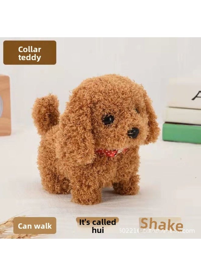 Children's Toy Dog Walking Can Call Simulation Electric Plush Puppy Can Sound Intelligent Pet Dog Girl Gift-Color:Electric  With Battery  - Image 1