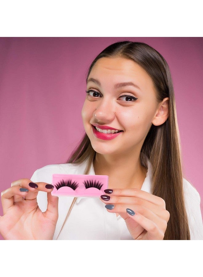 Blulu 50 Packs Minifalse Eyelash Storage Box Empty False Eyelash Care Storage Case Box Container Holder Plastic Lash Cases Makeup Organizer (Pink) - Image 4