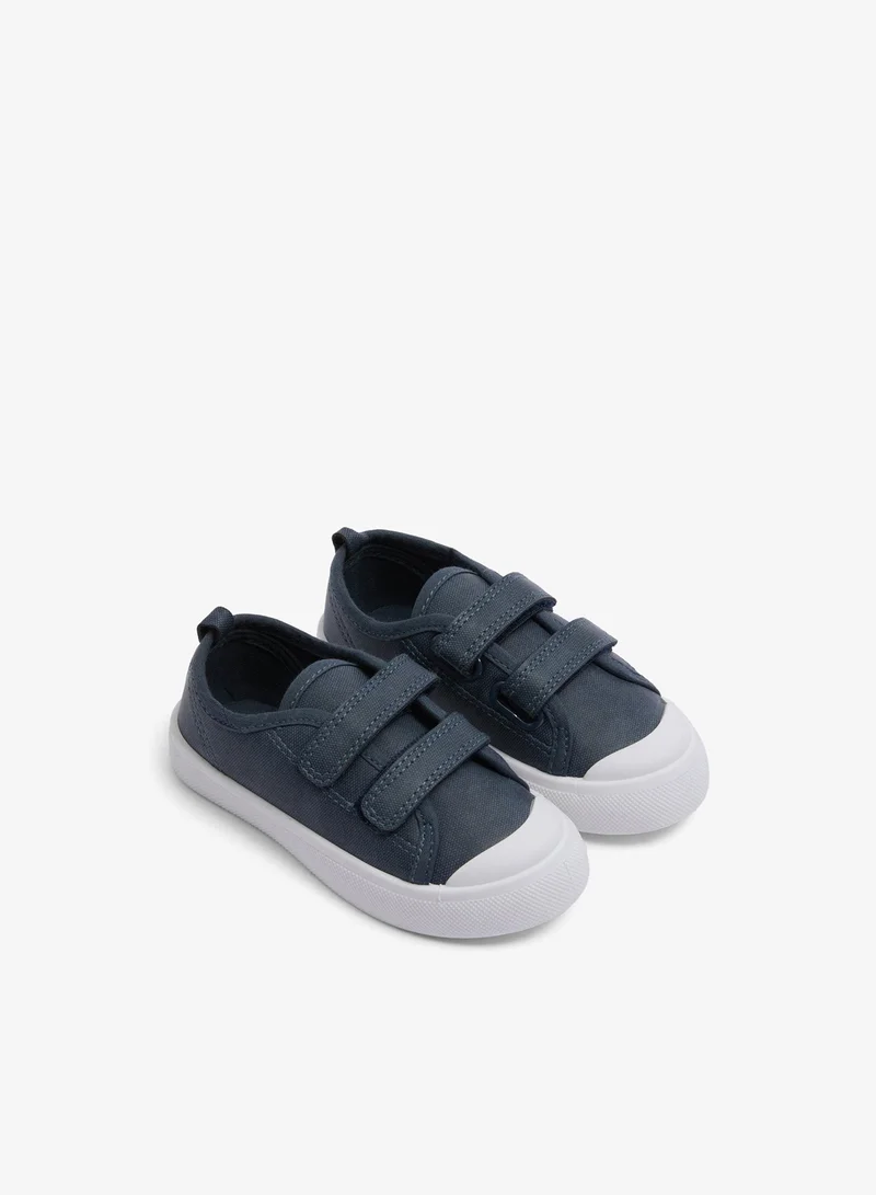 ماتلان أحذية قماشية للأولاد بحزامين مزدوجين باللون الكحلي